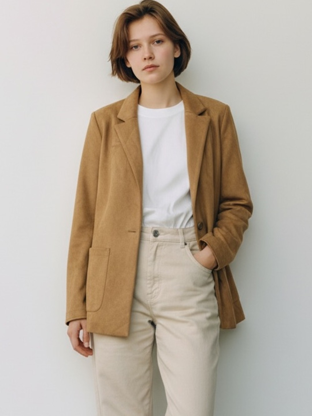 Marc New York Andrew Marc Tan Suede Blazer Jacket Women’s M Business Casual